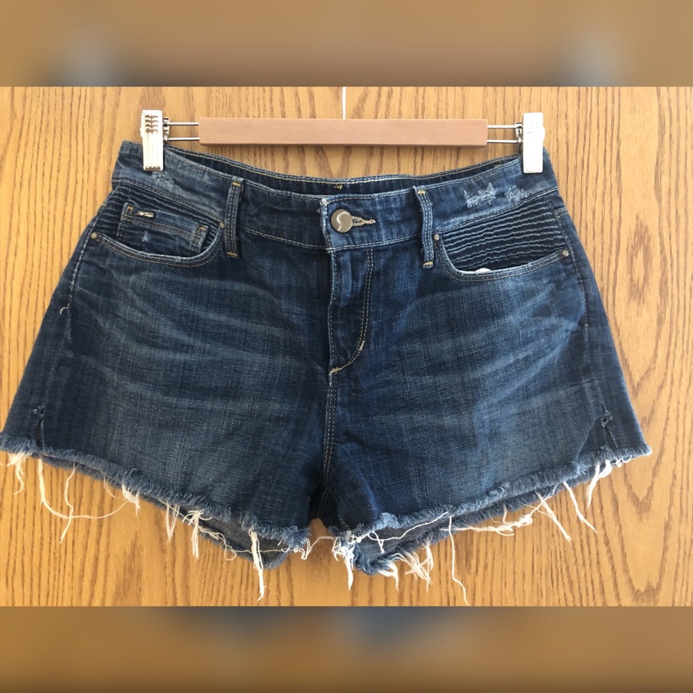 👖JOES jeans dark shorts with fringe raw edge